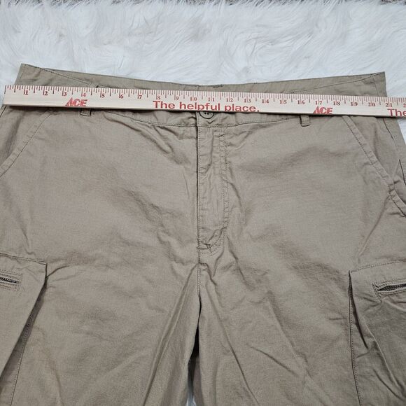 Nike Cargo Shorts Men's 40 6th Man Rip Stop Woven Performance 613644-235 Khaki - Picture 4 of 10